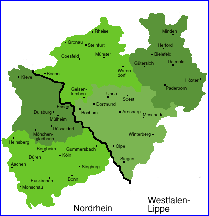 Mapa NRW